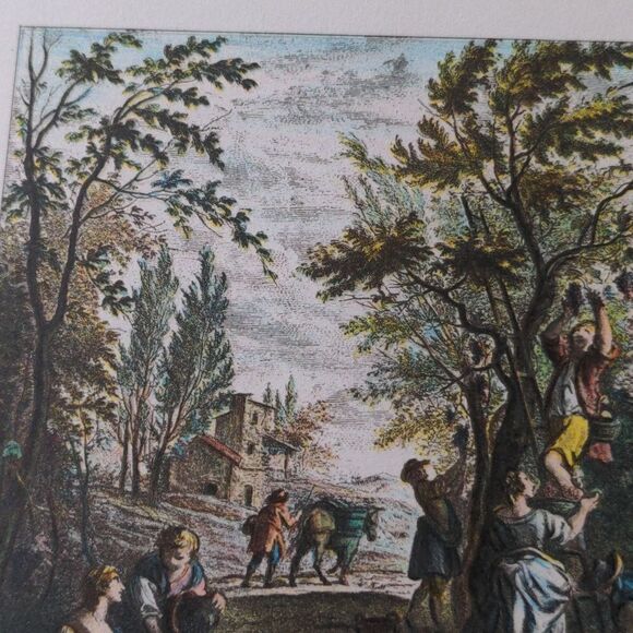 ‎Giuseppe Zocchi vintage lithograph print Settembre - Picture 8 of 8